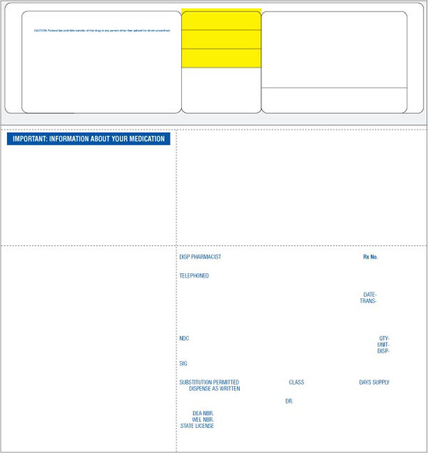 LP Laser pressure-sensitive pharmacy labels